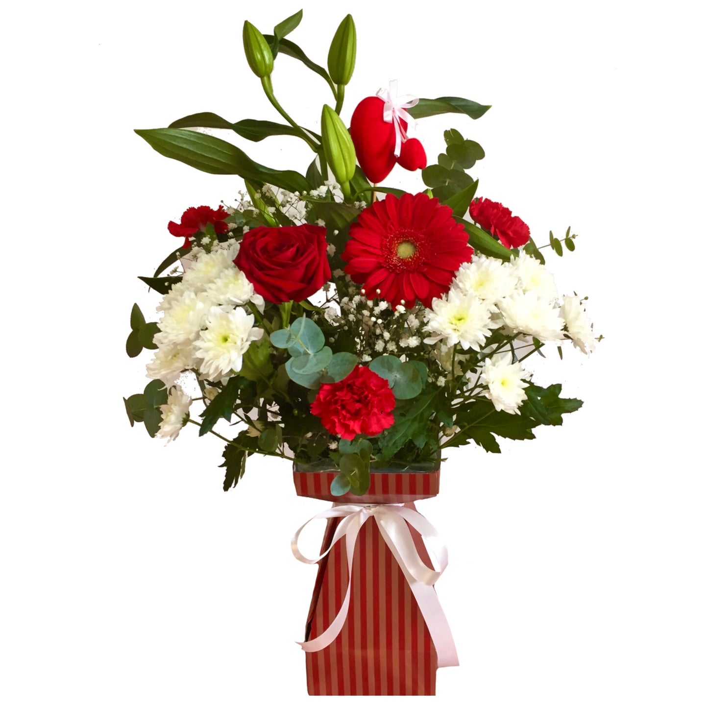 Tall Valentines Mix with 1 Rose